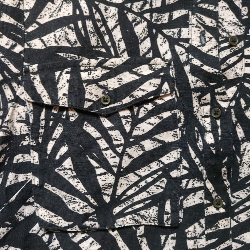 Banana Republic Black and White Leaf Print Midi Dress - Picture 7 of 9
